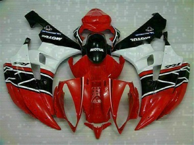 2006-2007 Red White Yamaha YZF R6 Motorcycle Fairings Canada