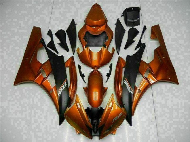 2006-2007 Orange Yamaha YZF R6 Motorbike Fairing Kits Canada 2006-2007 Orange Yamaha YZF R6 Motorbike Fairing Kits Canada