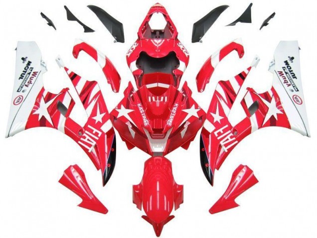 2006-2007 Red White Star Fiat Yamaha YZF R6 Motorbike Fairings Canada 2006-2007 Red White Star Fiat Yamaha YZF R6 Motorbike Fairings Canada
