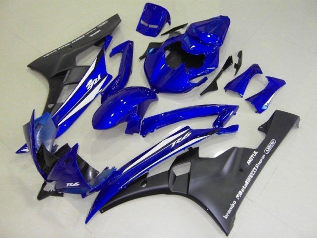 2006-2007 Blue Black Yamaha YZF R6 Motorcyle Fairings Canada 2006-2007 Blue Black Yamaha YZF R6 Motorcyle Fairings Canada