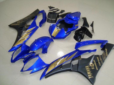 2006-2007 Black Blue with Gold Sticker Yamaha YZF R6 Motorcycle Fairing Canada