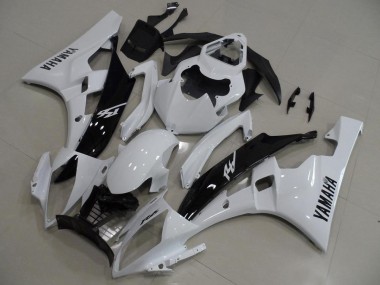 2006-2007 White and Black Yamaha YZF R6 Replacement Motorcycle Fairings Canada