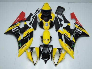 2006-2007 Yellow Black Monster Yamaha YZF R6 Motorcycle Bodywork Canada