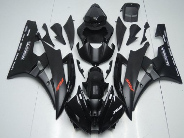 2006-2007 Matte Black and Glossy Black Yamaha YZF R6 Motorbike Fairing Kits Canada