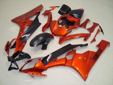 2006-2007 Orange Matte Black Yamaha YZF R6 Motorcycle Replacement Fairings Canada