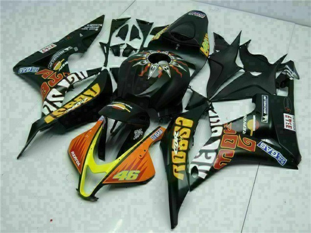 2007-2008 Black Yellow Repsol 46 Honda CBR600RR Motorcycle Bodywork Canada 2007-2008 Black Yellow Repsol 46 Honda CBR600RR Motorcycle Bodywork Canada