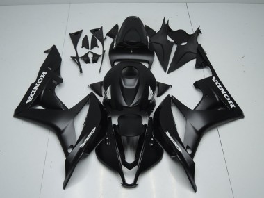 2007-2008 Matte Black with White Sticker Honda CBR600RR Motorcycle Fairings Kit Canada