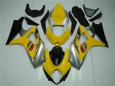 2007-2008 Yellow Suzuki GSXR 1000 K7 Bike Fairing Kit Canada