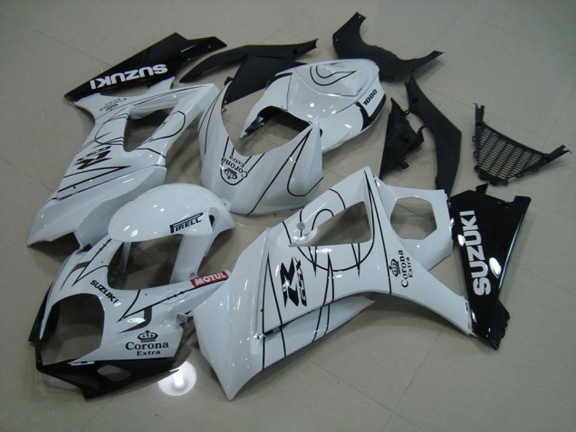 2007-2008 White Corona Suzuki GSXR 1000 K7 Replacement Fairings Canada 2007-2008 White Corona Suzuki GSXR 1000 K7 Replacement Fairings Canada