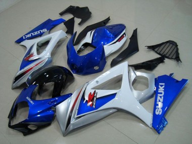 2007-2008 White Blue Suzuki GSXR 1000 K7 Motor Fairings Canada