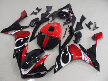2007-2008 Black Red Glossy Yamaha YZF R1 Motorcycle Replacement Fairings Canada