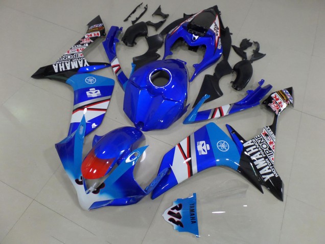 2007-2008 Blue White Black Stickers Yamaha YZF R1 Motorcycle Fairing Canada 2007-2008 Blue White Black Stickers Yamaha YZF R1 Motorcycle Fairing Canada