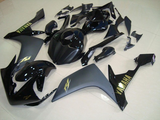 2007-2008 Matte Black Gold Yamaha YZF R1 Bike Fairings Canada 2007-2008 Matte Black Gold Yamaha YZF R1 Bike Fairings Canada
