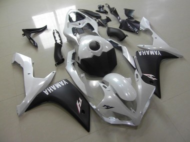 2007-2008 Pearl White Matte Black Yamaha YZF R1 Replacement Motorcycle Fairings Canada