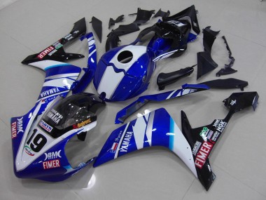 2007-2008 White Blue Yamaha YZF R1 Moto Fairings Canada
