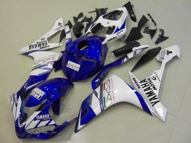 2007-2008 White Blue Tri Colour Yamaha YZF R1 Motorcycle Replacement Fairings Canada
