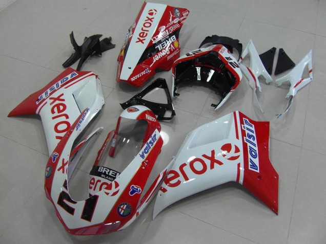 2007-2014 White Red Xerox Ducati 848 1098 1198 Bike Fairing Canada 2007-2014 White Red Xerox Ducati 848 1098 1198 Bike Fairing Canada