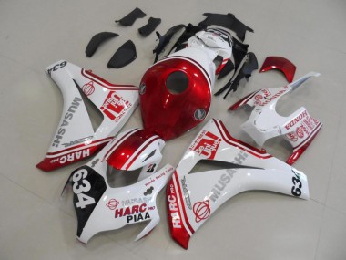 2008-2011 White Red HARC Pro PIAA 634 Honda CBR1000RR Motor Fairings Canada