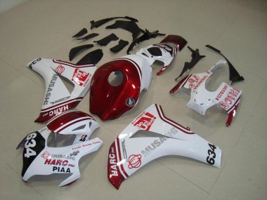 2008-2011 White Red HARC Pro PIAA 634 Honda CBR1000RR Motorcylce Fairings Canada