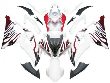 2008-2016 White Red Flame R6 Yamaha YZF R6 Motorbike Fairing Canada