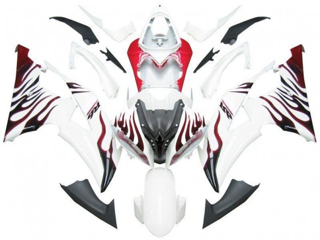 2008-2016 White Red Flame R6 Yamaha YZF R6 Motorbike Fairing Canada 2008-2016 White Red Flame R6 Yamaha YZF R6 Motorbike Fairing Canada