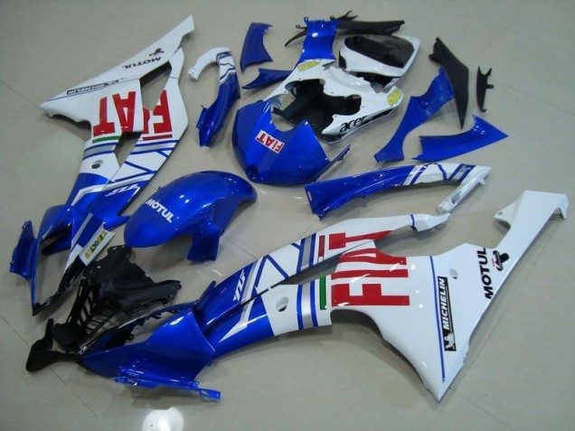 2008-2016 Blue White Red Fiat Yamaha YZF R6 Moto Fairings Canada 2008-2016 Blue White Red Fiat Yamaha YZF R6 Moto Fairings Canada