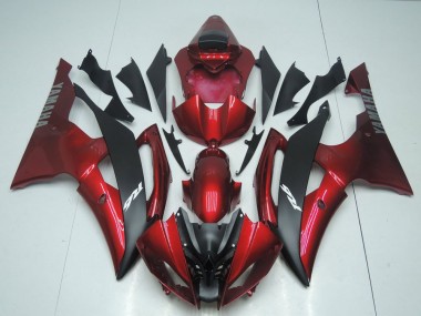 2008-2016 Candy Red and Black Yamaha YZF R6 Bike Fairings Canada