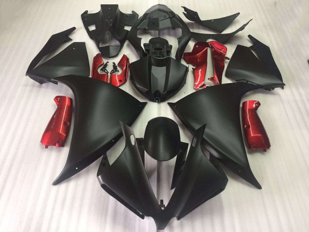 2009-2011 Matte Black Glossy Red Yamaha YZF R1 Motorcycle Fairings Kit Canada 2009-2011 Matte Black Glossy Red Yamaha YZF R1 Motorcycle Fairings Kit Canada