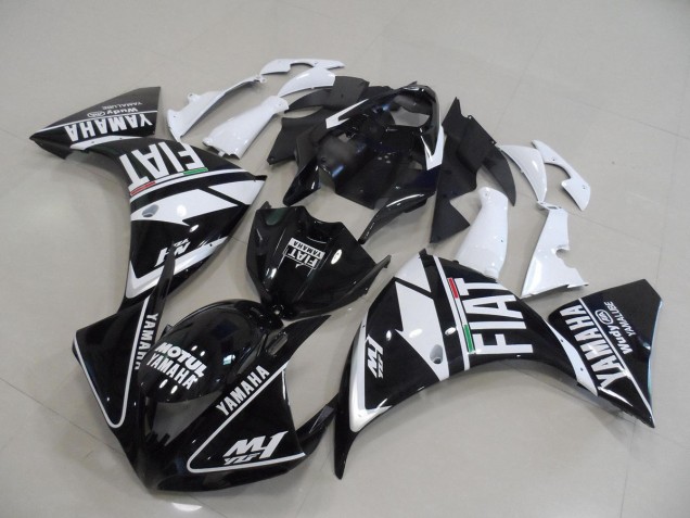 2009-2011 Black White Fiat Yamaha YZF R1 Bike Fairings Canada 2009-2011 Black White Fiat Yamaha YZF R1 Bike Fairings Canada