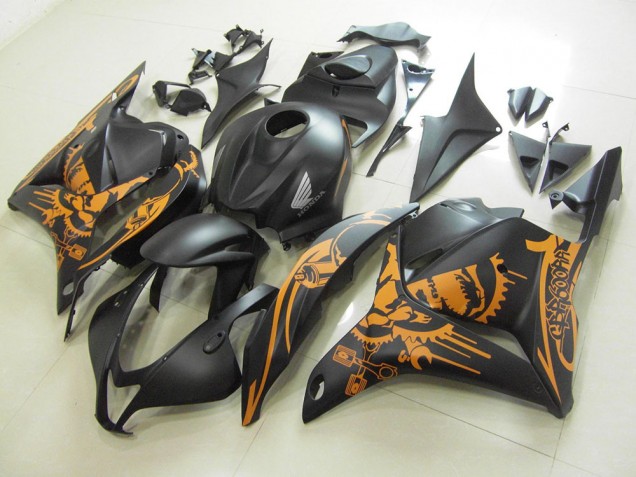2009-2012 Matte Black Orange Sticker Honda CBR600RR Motorcycle Fairings Canada 2009-2012 Matte Black Orange Sticker Honda CBR600RR Motorcycle Fairings Canada