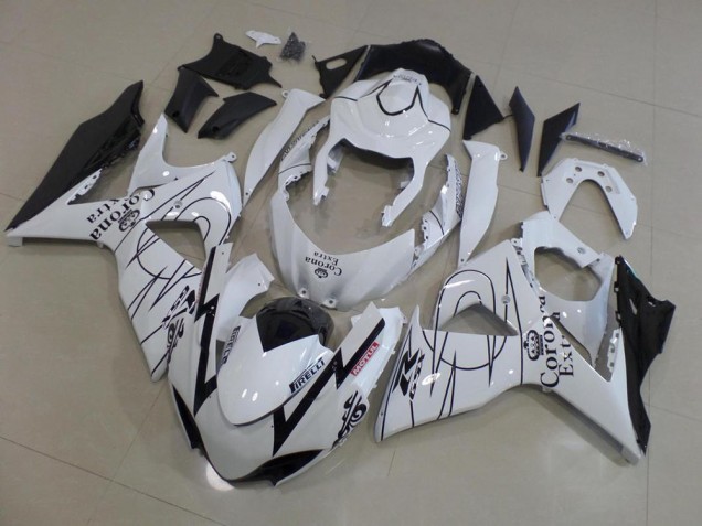 2009-2016 White Corona Race Suzuki GSXR 1000 K9 Motorcycle Fairings Kit Canada 2009-2016 White Corona Race Suzuki GSXR 1000 K9 Motorcycle Fairings Kit Canada