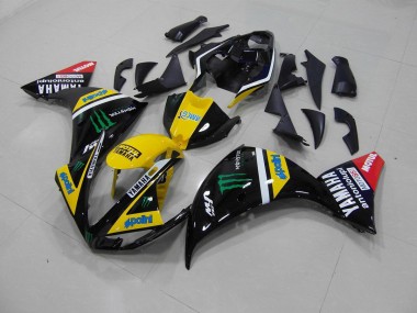 2012-2014 Yellow Black Monster Yamaha YZF R1 Motor Fairings Canada