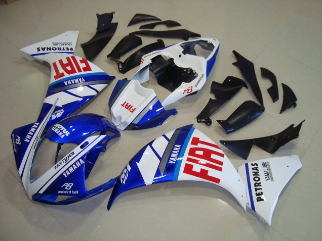 2012-2014 Blue White Fiat Yamaha YZF R1 Bike Fairings Canada 2012-2014 Blue White Fiat Yamaha YZF R1 Bike Fairings Canada
