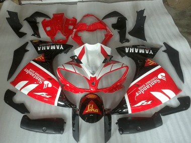 2012-2014 Red White and Black Graphic Yamaha YZF R1 Motorbike Fairing Canada
