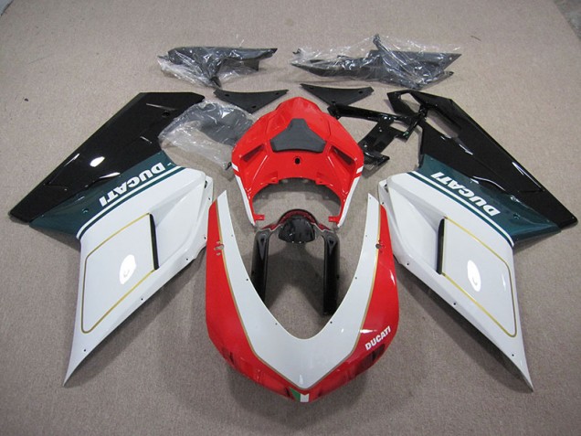 2007-2014 White Red Ducati 1098 848 Motorcylce Fairings Canada 2007-2014 White Red Ducati 1098 848 Motorcylce Fairings Canada