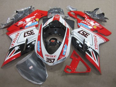 2007-2014 Red White Xerox 357 Ducati 1098 Moto Fairings Canada