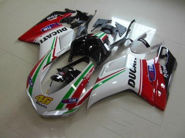 2007-2014 White Red 46 Ducati 1098 Motorbike Fairing Canada