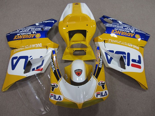 1993-2005 Yellow White Fila Ducati 748 Bike Fairings Canada 1993-2005 Yellow White Fila Ducati 748 Bike Fairings Canada