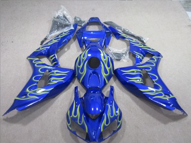 2006-2007 Blue Green Flame Honda CBR1000RR Motorcycle Fairings Canada