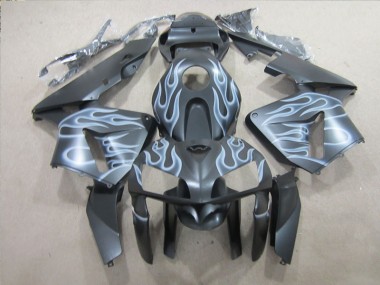 2005-2006 Black Silver Flame Honda CBR600RR Replacement Motorcycle Fairings Canada