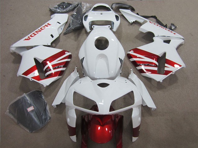 2005-2006 White Red Honda CBR600RR Motorcycle Fairing Kit Canada 2005-2006 White Red Honda CBR600RR Motorcycle Fairing Kit Canada