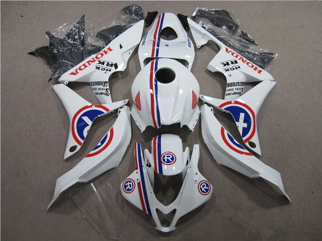 2007-2008 White R Honda CBR600RR Motorcycle Fairings Kits Canada