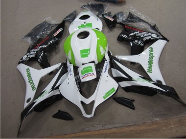 2007-2008 White Green Hannspree Honda CBR600RR Bike Fairings Canada