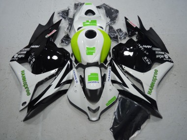 2009-2012 Black White Green Hannspree Honda CBR600RR Motorcycle Fairing Kit Canada