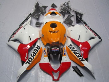 2009-2012 Orange Red White Repsol Honda CBR600RR Motorcycle Fairing Kit Canada