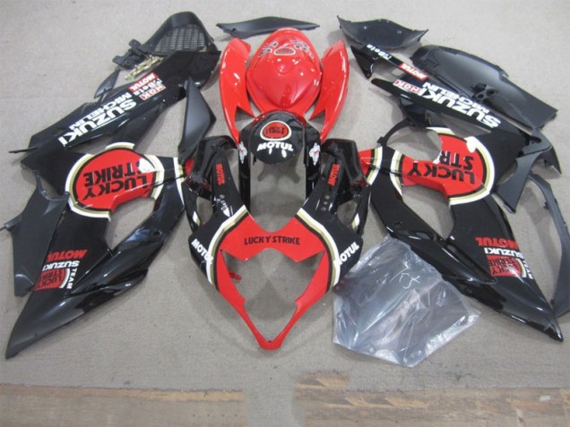 2005-2006 Black Lucky Strike Red Motul Suzuki GSXR1000 Motorbike Fairing Canada 2005-2006 Black Lucky Strike Red Motul Suzuki GSXR1000 Motorbike Fairing Canada