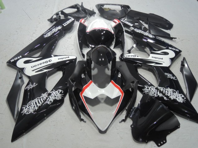 2005-2006 Black White Beacon Suzuki GSXR1000 Bike Fairing Kit Canada 2005-2006 Black White Beacon Suzuki GSXR1000 Bike Fairing Kit Canada