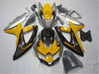 2007-2008 Yellow Black Suzuki GSXR1000 Replacement Motorcycle Fairings Canada
