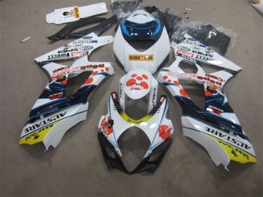 2007-2008 White Blue Dark Dog Suzuki GSXR1000 Bike Fairing Canada