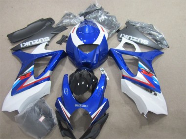 2007-2008 Blue White Suzuki GSXR1000 Moto Fairings Canada